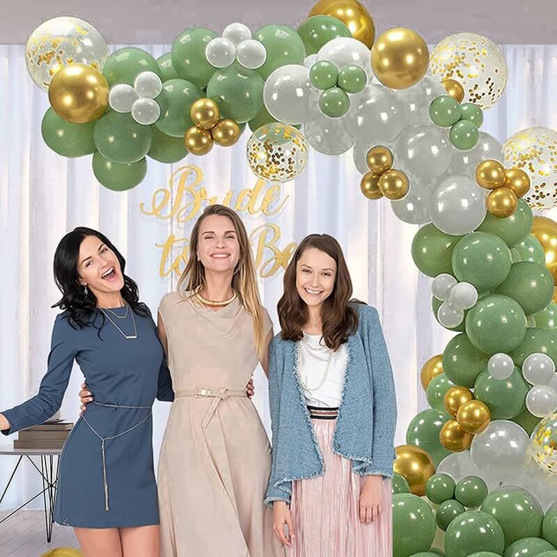 125pcs Balloon Garland DIY Kit - Sage Green, Grey & Gold - #18