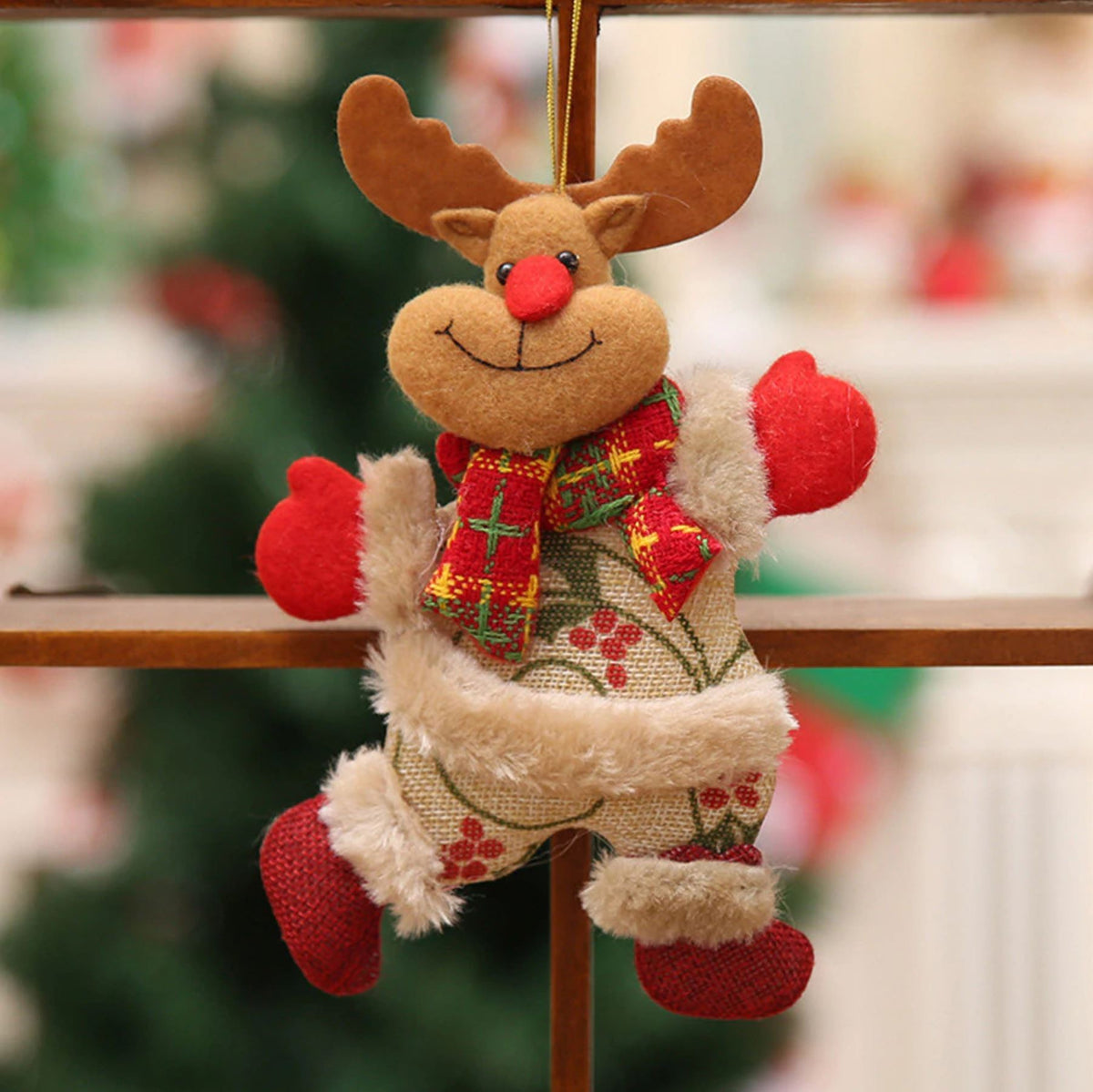 Santa Claus, Snowman, Elk, Bear Christmas Tree Hanging Decorations - Online Party Supplies