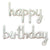 Silver 'happy birthday' Script Lowercase Letter Foil Balloon Banner - Wall Hanging Party Decorations