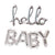 Silver 'hello BABY' Letter Foil Balloon Banner