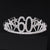 Silver Metal Rhinestone Diamante Number 60 with Stars Birthday Tiara
