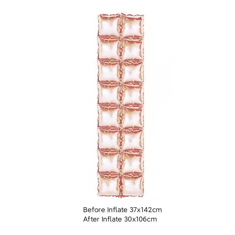 Double Row Square Foil Rain Curtain Balloon - Rose Gold