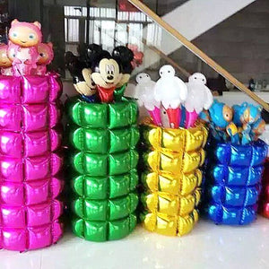 Double Row Square Foil Rain Curtain Balloon Wall Backdrop Background decorations