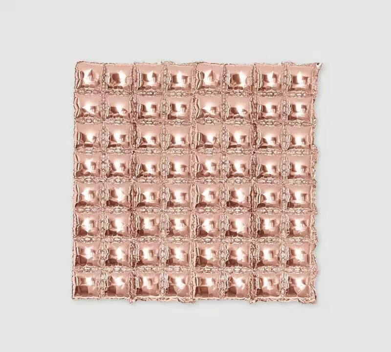 Double Row Square Foil Rain Curtain Balloon - Rose Gold