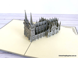 Handmade St Mary's Cathedral Australia 3D Pop Up Greeting Card - World Famous Building Pop Cards
