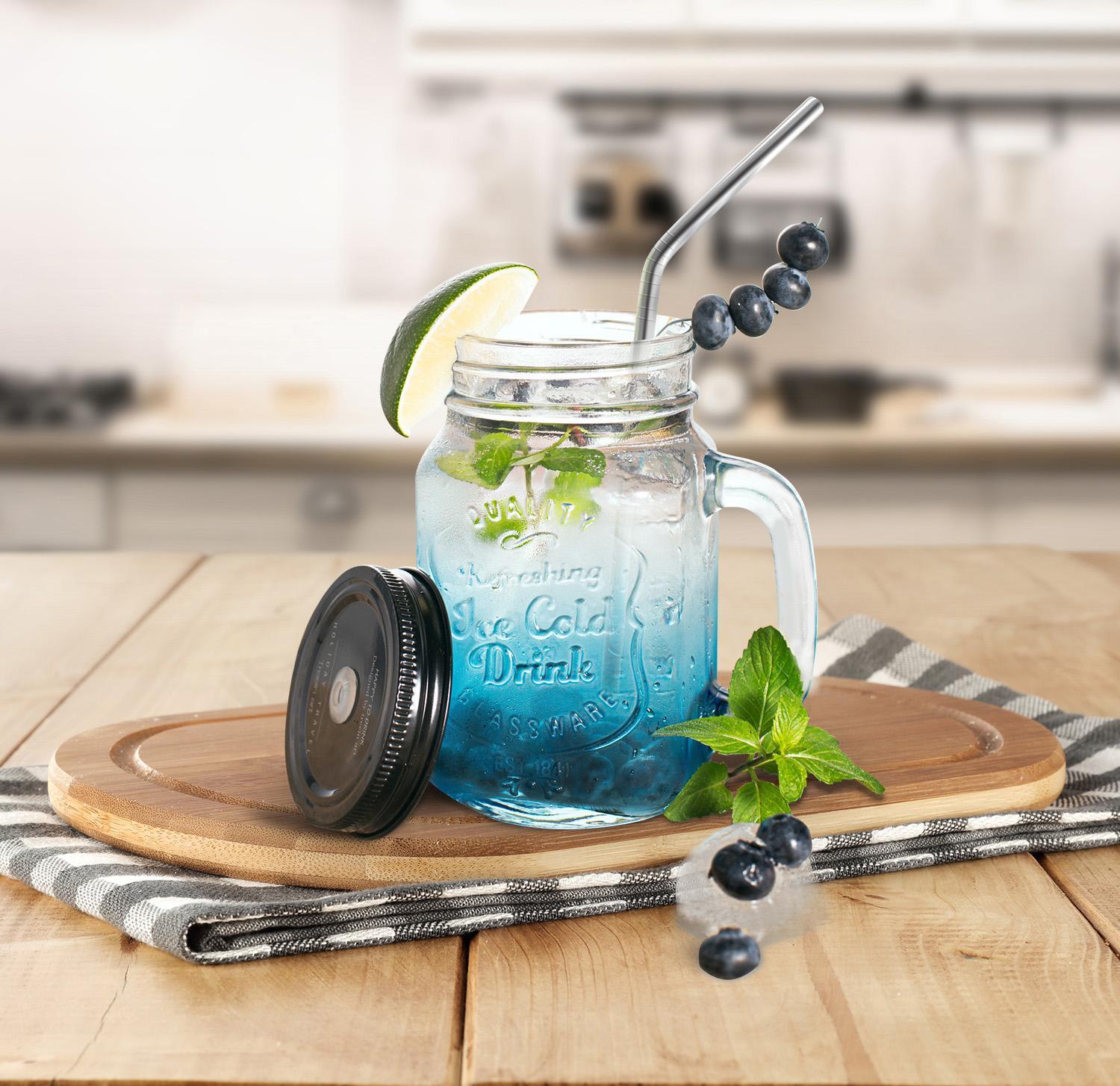 Straight Silver Stainless Steel Drinking Straw 210mm x 6mm - Online Party Supplies