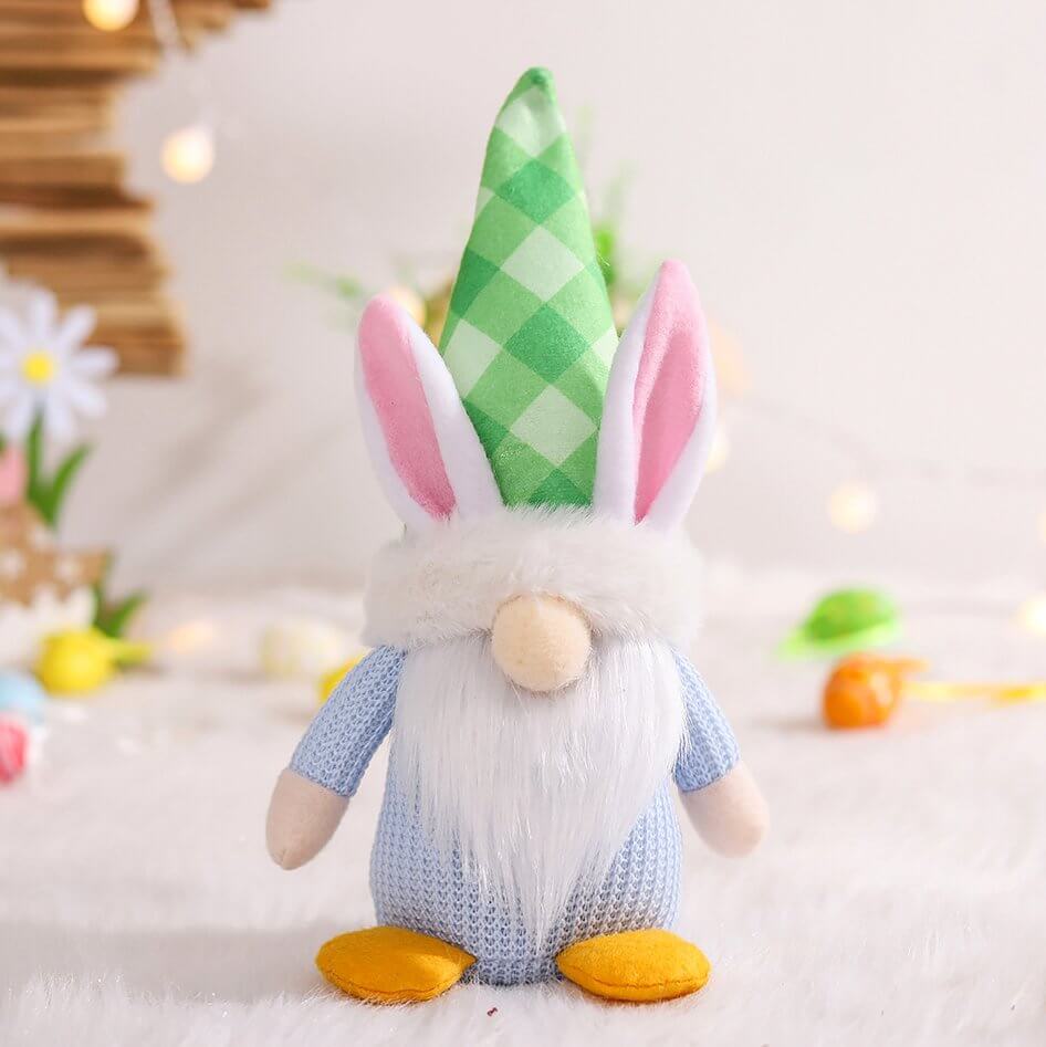 Plush Faceless Nordic Scandinavian Style Easter Bunny Gnome - N
