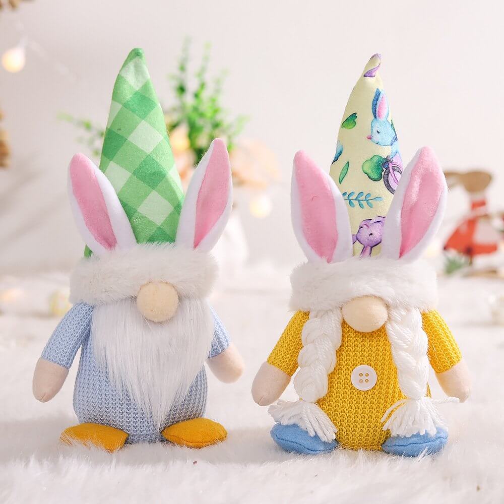 Plush Faceless Nordic Scandinavian Style Easter Bunny Gnome - N