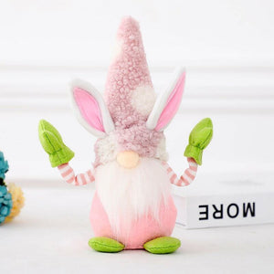 Plush Faceless Nordic Scandinavian Style Easter Bunny Gnome Shelf Sitter - Easter Themed Party Supplies, Accessories and Decorations
