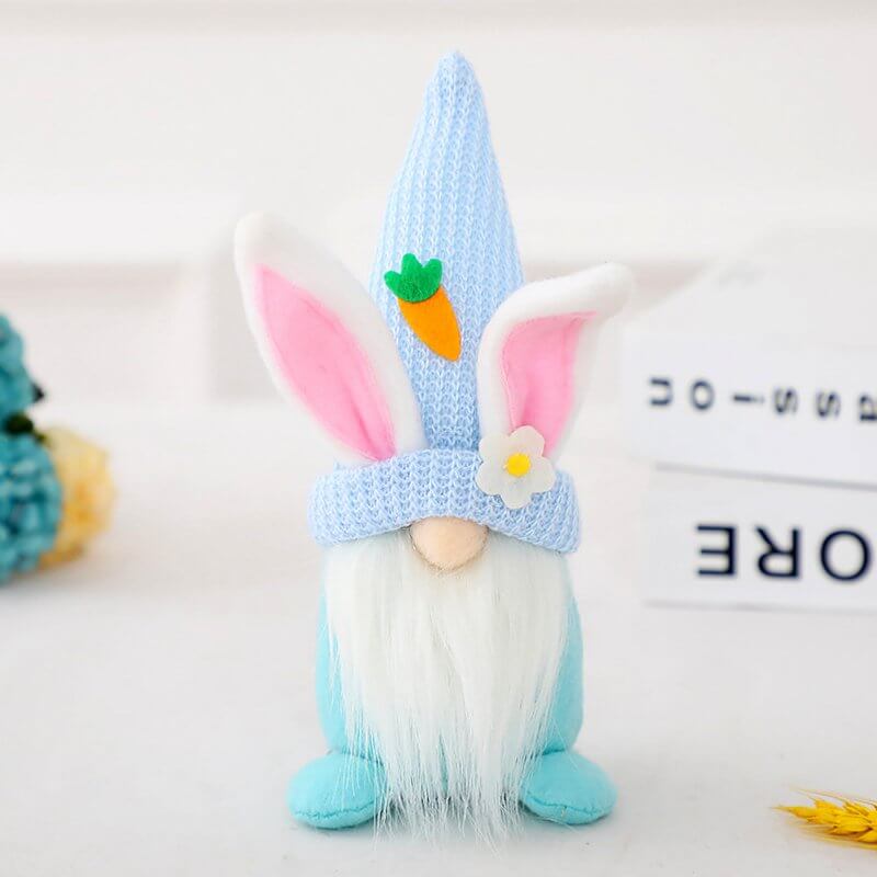 Plush Faceless Scandinavian Easter Bunny Gnome Shelf Sitter - O