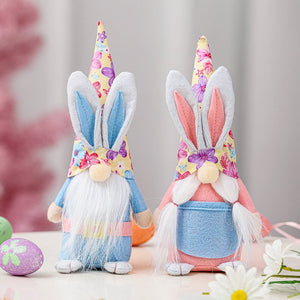 Plush Scandinavian Easter Bunny Rabbit Faceless Gnome Shelf Sitter
