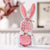 Plush Scandinavian Easter Bunny Rabbit Faceless Gnome Shelf Sitter - Floral Outfit - B