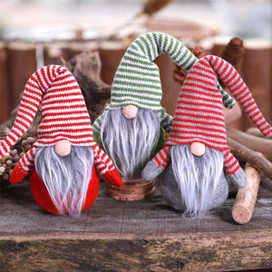 Stuffed Scandinavian Faceless Christmas Gnome Doll Shelf Sitter