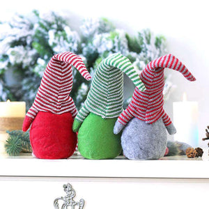 Stuffed Scandinavian Faceless Christmas Gnome Doll Shelf Sitter
