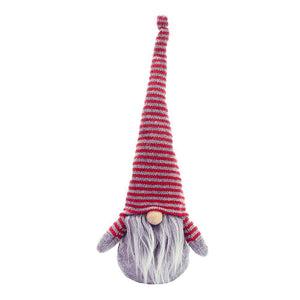 Stuffed Scandinavian Faceless Christmas Gnome Shelf Sitter - Grey Santa Doll