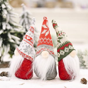Stuffed Traditional Faceless Christmas Gnome Shelf Sitters