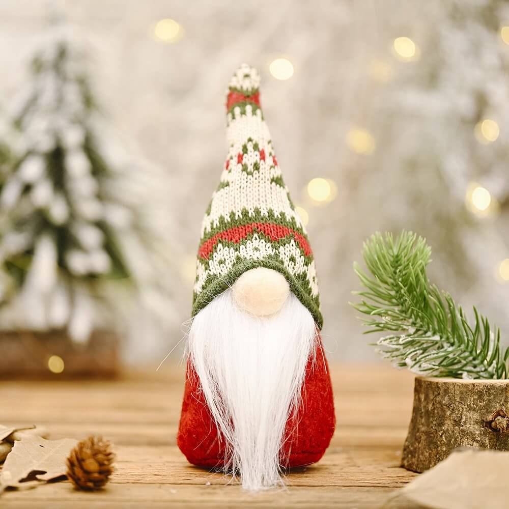 Stuffed Traditional Faceless Christmas Gnome Shelf Sitters