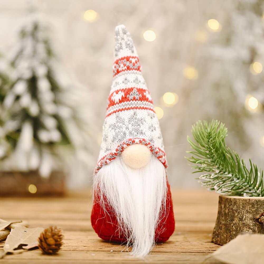 Stuffed Traditional Faceless Christmas Gnome Shelf Sitters