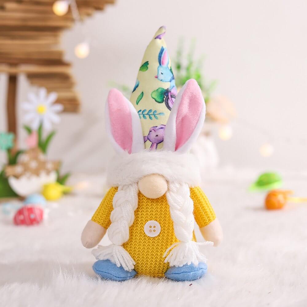 Plush Faceless Nordic Scandinavian Style Easter Bunny Gnome - N