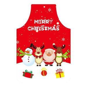 50x70cm Fun santa snowman reindeer Red Christmas Apron for Adults - Christmas Gifts for mum wife grandma