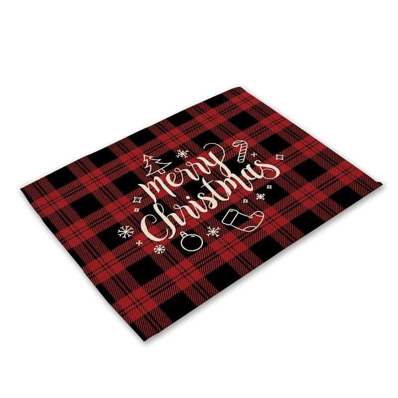 Christmas Table Placemat - 20 Designs - Holiday Tabletop Setting Decorations