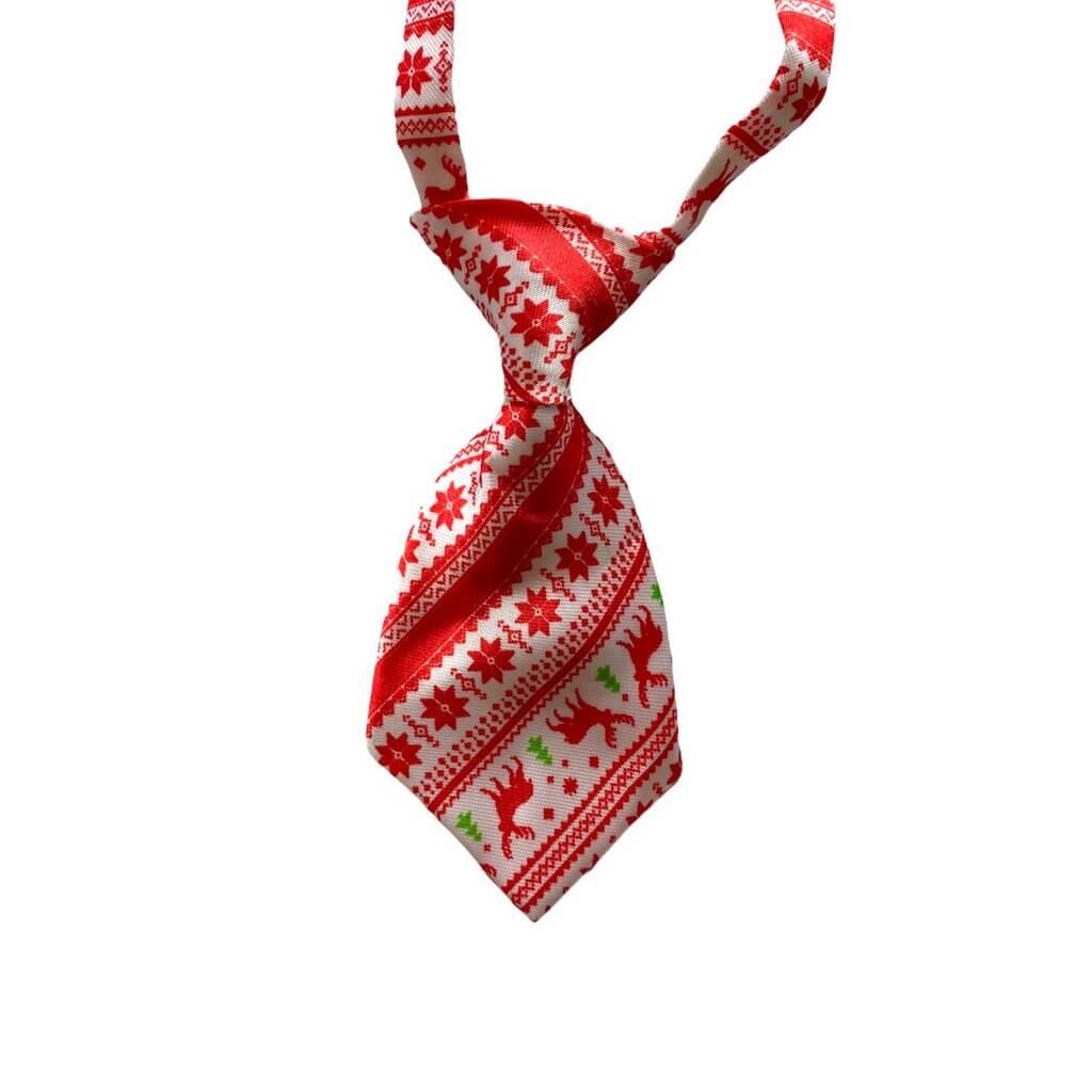 Cute Mini Christmas Neckties for Pets - Xmas Novelty and Costume and Outfit Accessories for Dogs and Cats