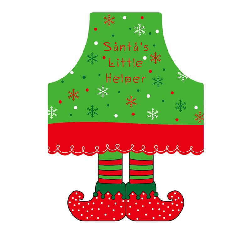50x70cm santa's little helper Fun Red Christmas Apron for Adults - Christmas Gifts for mum wife grandma