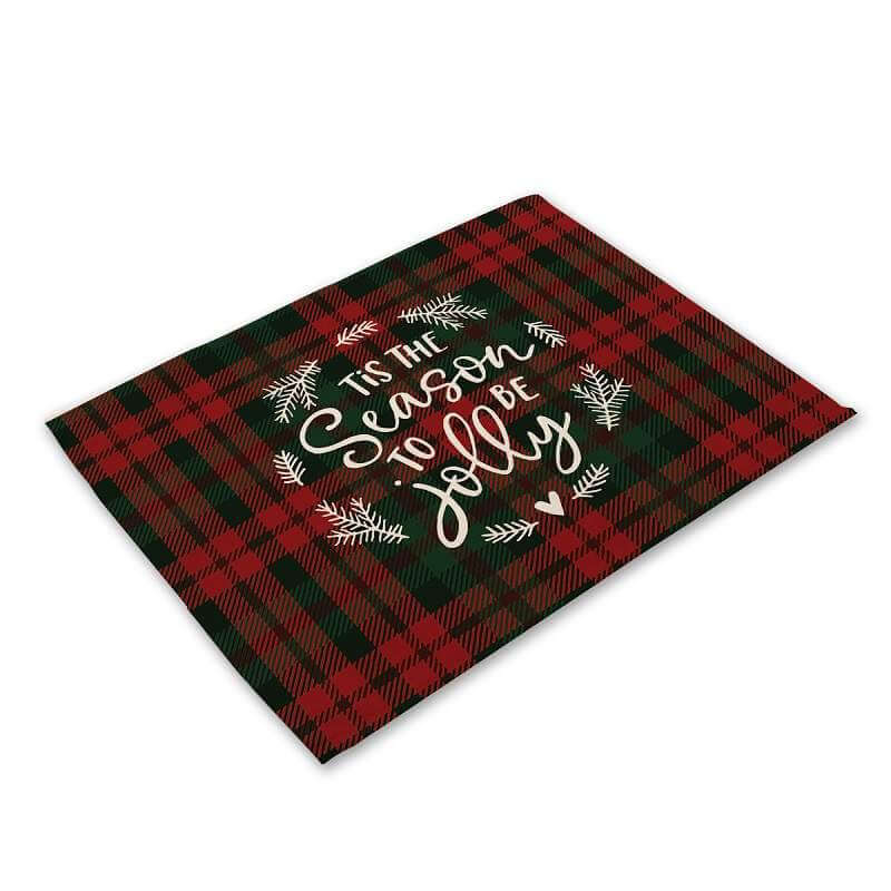 Christmas Table Placemat - 20 Designs - Holiday Tabletop Setting Decorations