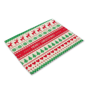 Christmas Table Placemat - 20 Designs - Holiday Tabletop Setting Decorations