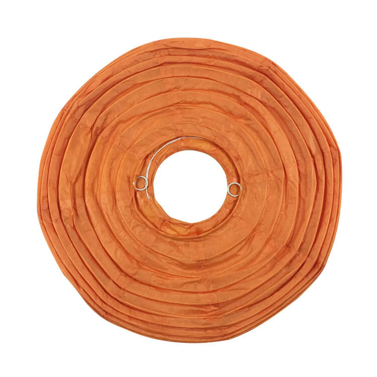 Tangerine Round Chinese Paper Lantern - 4 Sizes