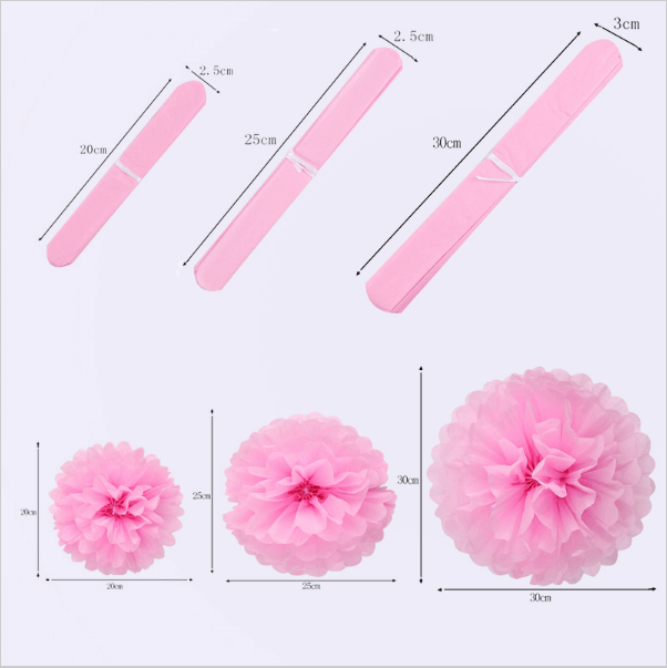 Tissue Paper Pom Poms Pompoms Balls Flowers Party Hanging Decorations Sizes