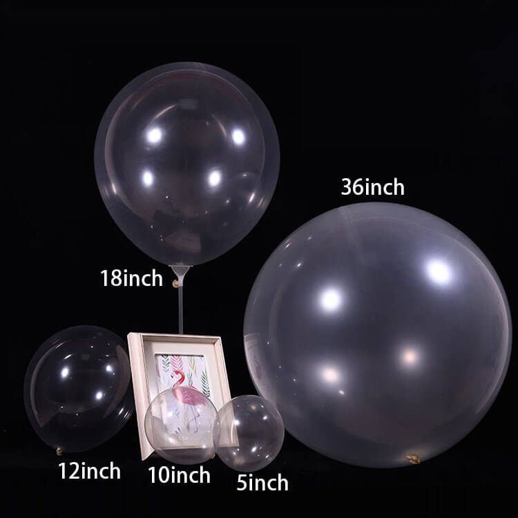 18" Round Clear Transparent Latex Balloon