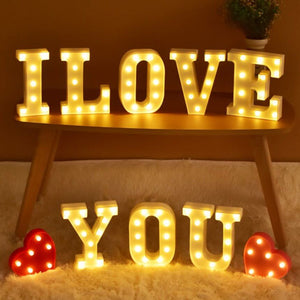 LED Light Up Alphabet Letter & Number Sign - Warm White, Battery Operated