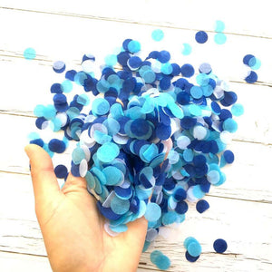 Online Party Supplies Australia 20g White & Blue Round Circle Tissue Paper Wedding Baby Shower Party Confetti Table Scatters
