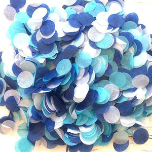 Online Party Supplies Australia 20g White & Blue Round Circle Tissue Paper Wedding Baby Shower Party Confetti Table Scatters