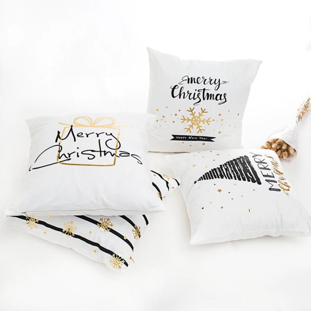 Bronze Christmas Decorative Cushion Covers - Online Party Supplies