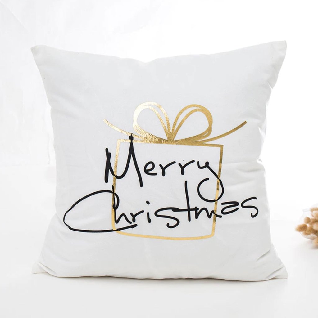 Bronze Christmas Decorative Cushion Covers - Online Party Supplies
