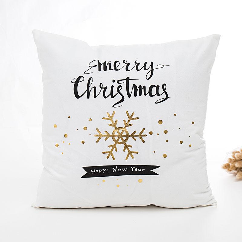 Bronze Christmas Decorative Cushion Covers - Online Party Supplies