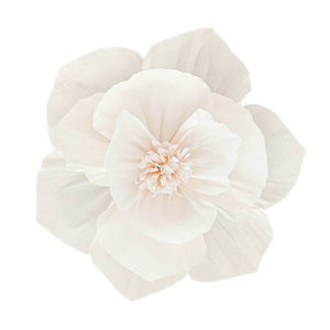Pink White Crepe Paper Peony Flower Head Arrangement for Wall Decorations - Wedding Backdrop, Wall Centrepiece Home Decor & Party Decorations