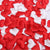 Heart Fabric Confetti Table Scatters - Red & White