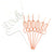 Rose Gold Naugty Hen Party Swirly Penis & White Bride Straws 7 Pack