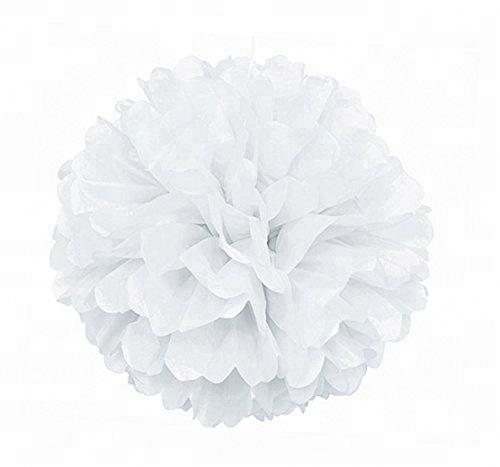 White Tissue Paper Pom Poms Pompoms Balls Flowers Party Hanging Decorations