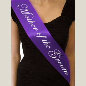 Online Party Supplies Australia Purple 'Mother Of The Groom' Bachelorette Party Satin Sash