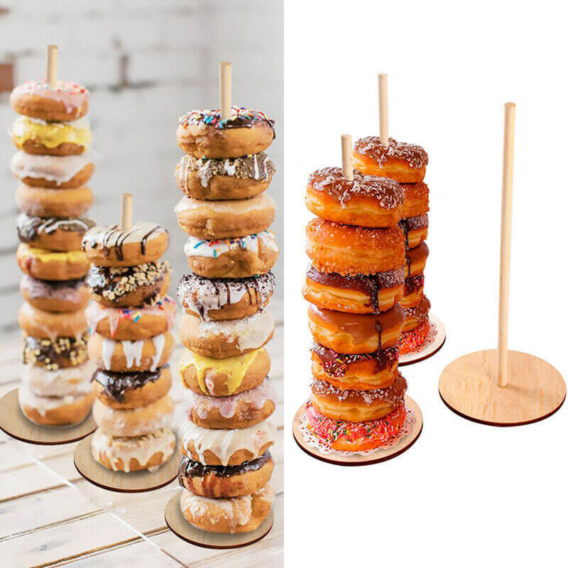 Wooden Wedding Donut Stacker Free Stand