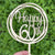 Wooden Geometric Circle Happy 60th Cake Topper
