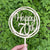 Wooden Geometric Circle 'Happy 70th' Cake Topper