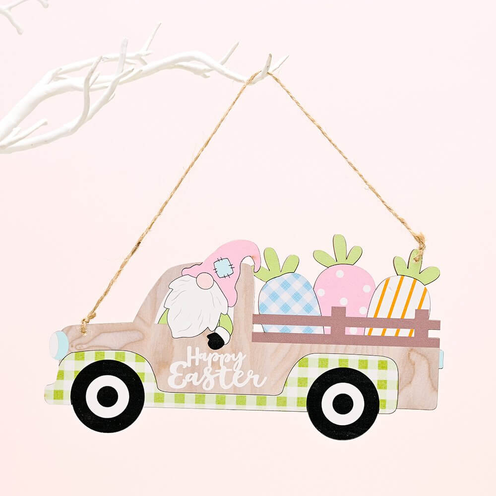 Wooden Happy Easter Car Door/Tree Hanging Ornament