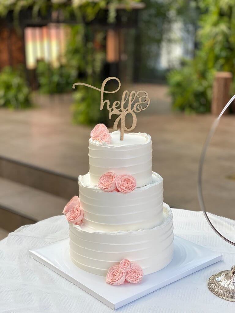 Laser Cut Wooden Hello 70 Birthday Cake Topper