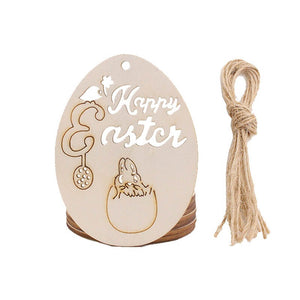Online Party Supplies Australia Laser Cut Wooden Easter Egg Bunny Rabbits Hanging Decorations 10 Pack