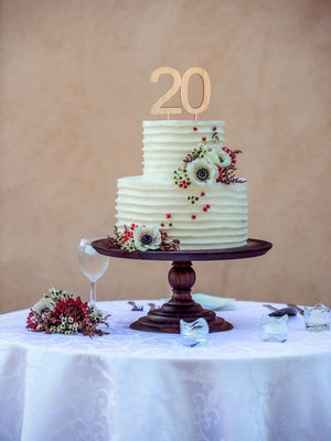 Wooden Number 20 happy 20 twenty 20th birthday Cake Topper